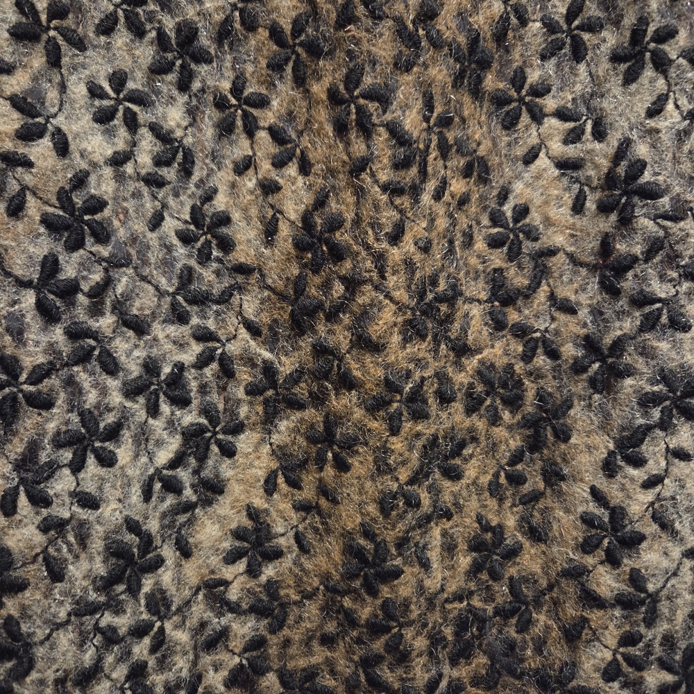 Marianne Kooimans Black and Brown Lace Silk Skirt Wool Embroidered Vintage Skirt - Picture 8 of 9